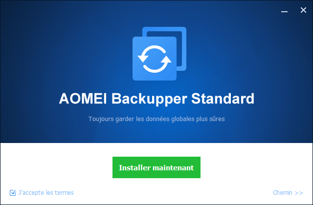installer le logiciel de sauvegarde